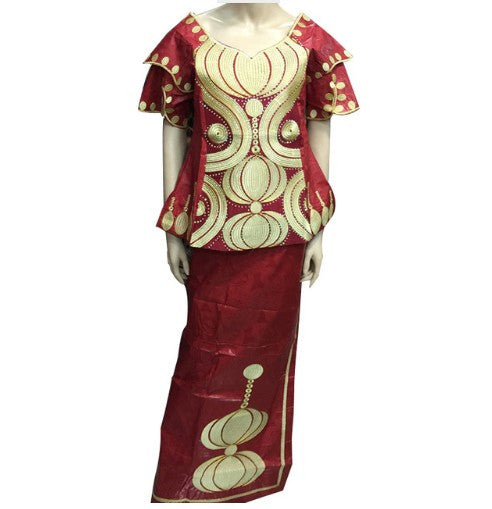 Embroidery Kaftan Print for Elegant Women African Clothes