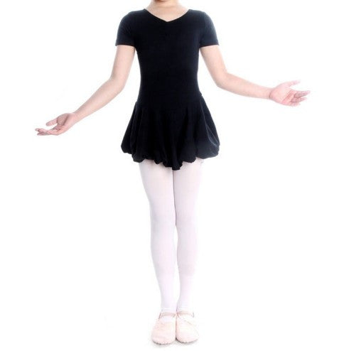 Short Sleeve Leotard Gymnastics Cotton Ballet Dance Dress