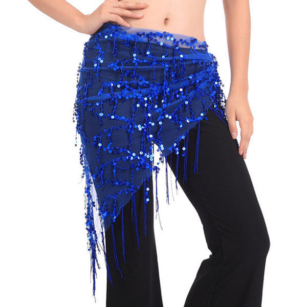 Belly Dance Costume Hip Scarfs Triangle Tassel Belt