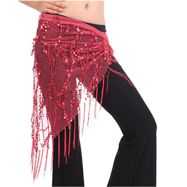 Belly Dance Costume Hip Scarfs Triangle Tassel Belt