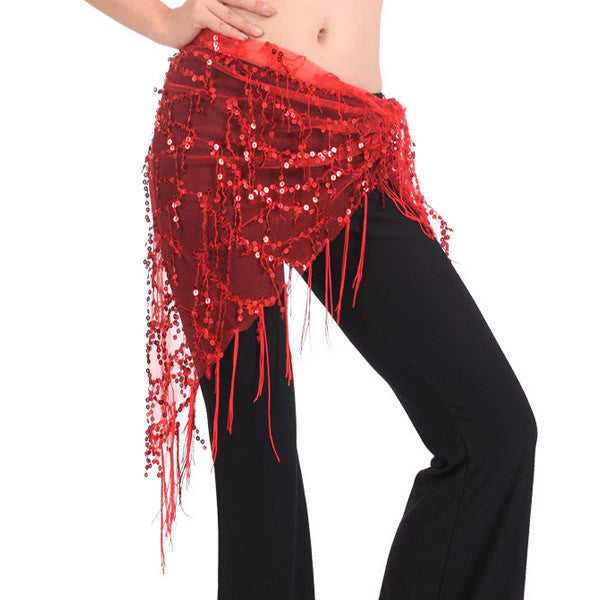 Belly Dance Costume Hip Scarfs Triangle Tassel Belt