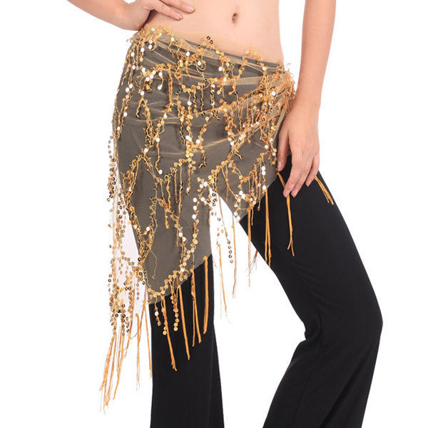 Belly Dance Costume Hip Scarfs Triangle Tassel Belt