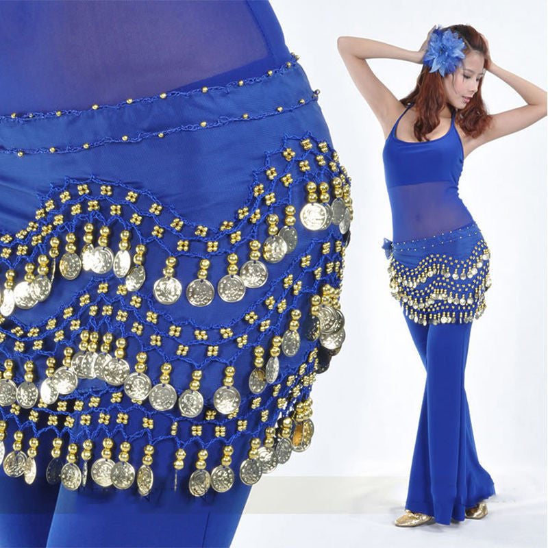 Cute Belly Dance Hip Chiffon Skirt Scarf Wrap Belt