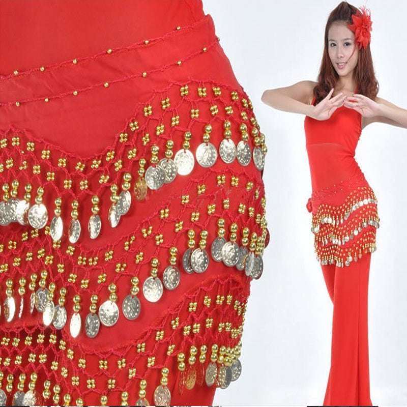 Cute Belly Dance Hip Chiffon Skirt Scarf Wrap Belt