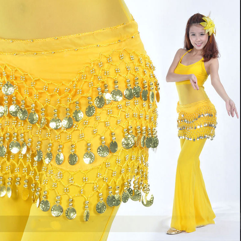 Cute Belly Dance Hip Chiffon Skirt Scarf Wrap Belt