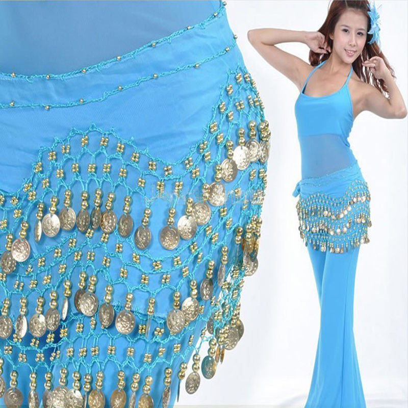 Cute Belly Dance Hip Chiffon Skirt Scarf Wrap Belt