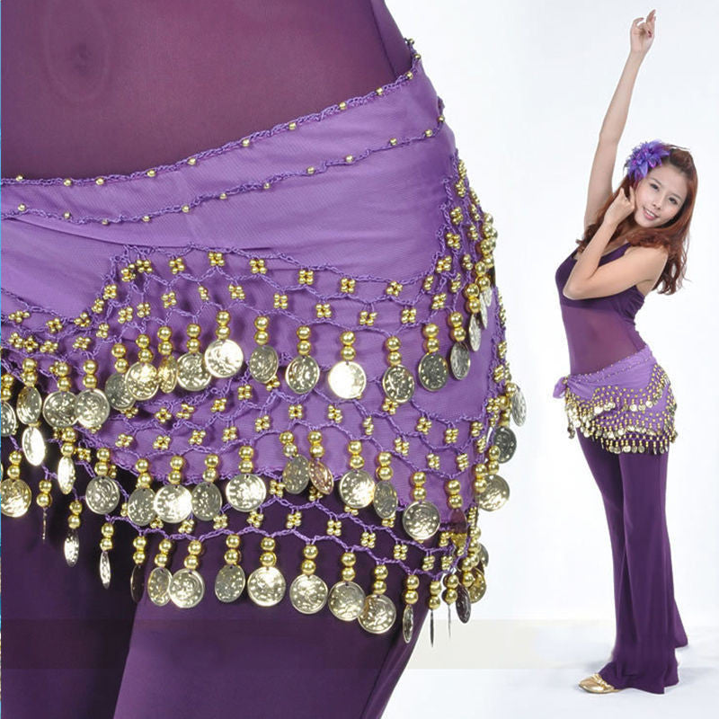 Cute Belly Dance Hip Chiffon Skirt Scarf Wrap Belt