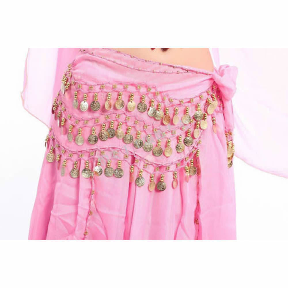 Cute Belly Dance Hip Chiffon Skirt Scarf Wrap Belt