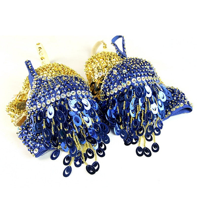 Twinkling Sequined Belly Dance Bra Top Beaded