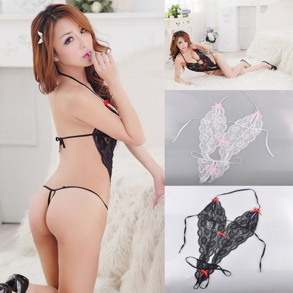 Underwear Lady Sexy Lingerie Transparent Conjoined Dress Suit