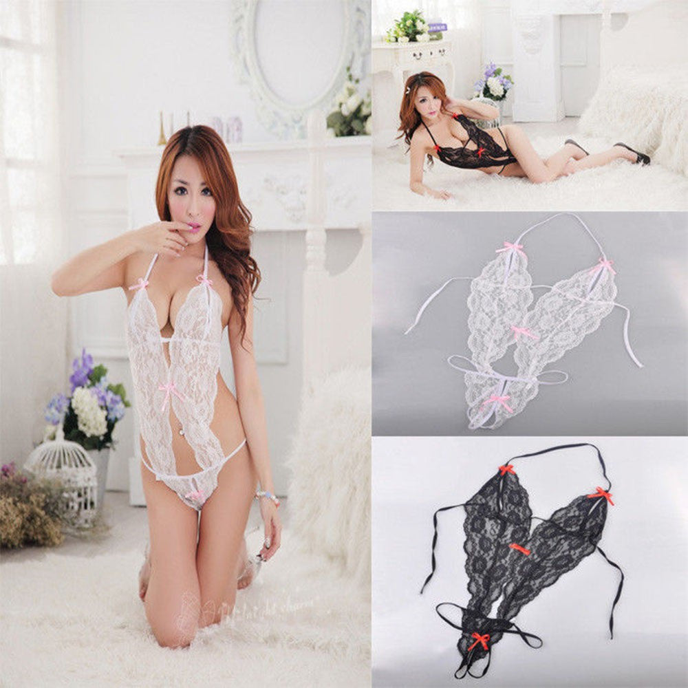 Underwear Lady Sexy Lingerie Transparent Conjoined Dress Suit